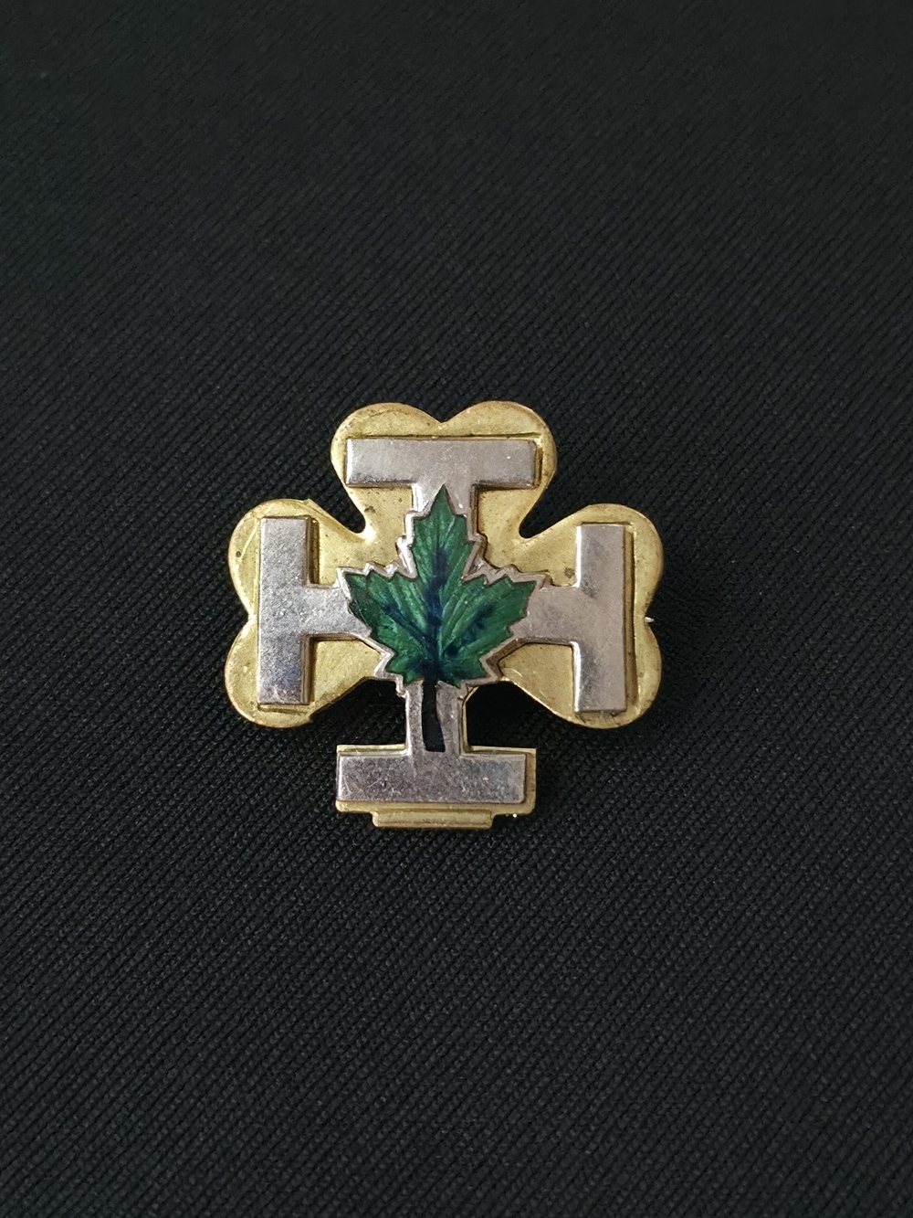 Vintage Quebec Girl Guide Pin Croix Guides Aventures Enamel Cross Badge